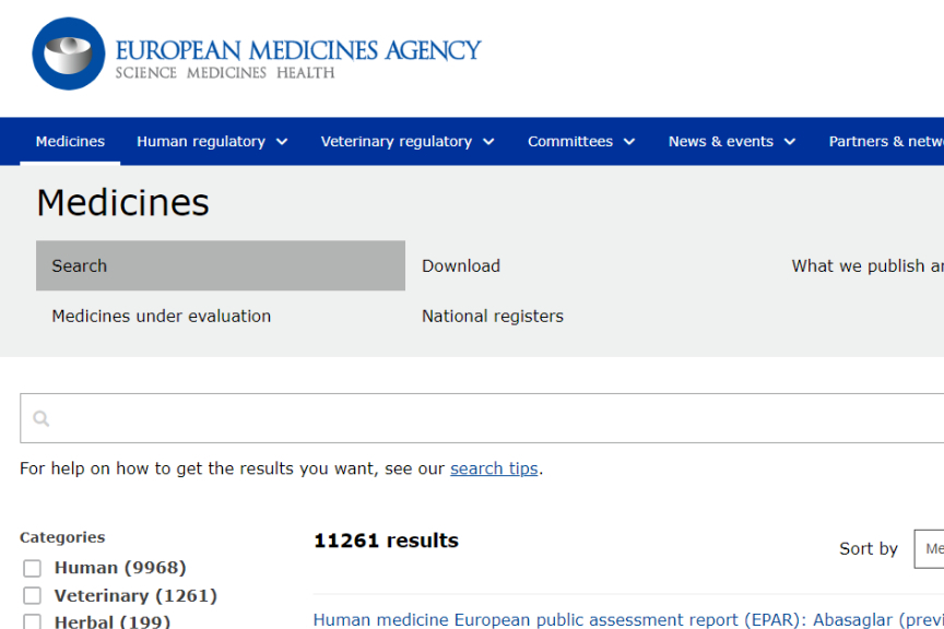 欧盟上市药品查询！30个国家查询网站一文打尽