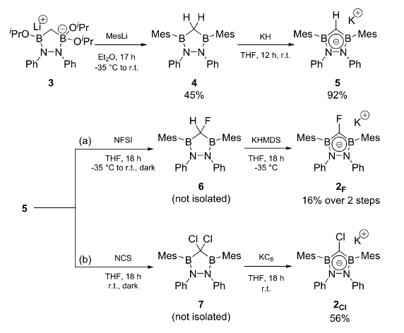 【JACS】合成、表征和捕获一种亲电性环状双硼烯胆碱