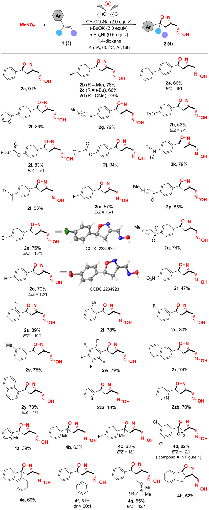 Angew. Chem. ：电活化硝基甲烷一步构建异噁唑啉醛肟