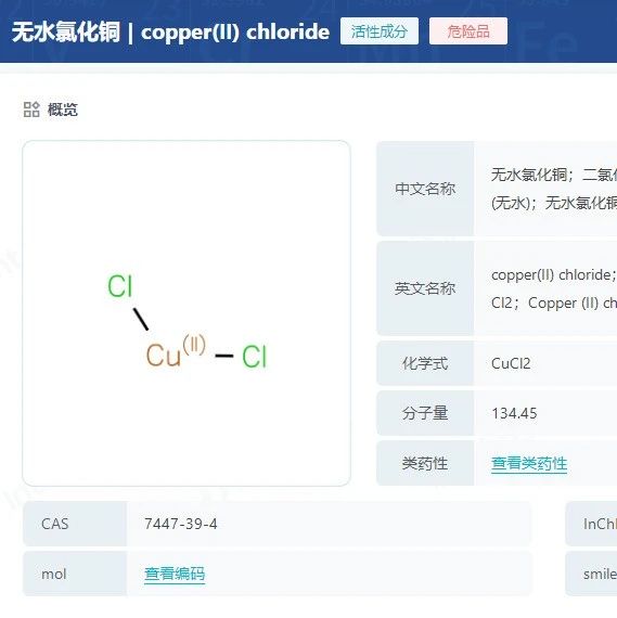 常用试剂——无水氯化铜 | copper(II) chloride！